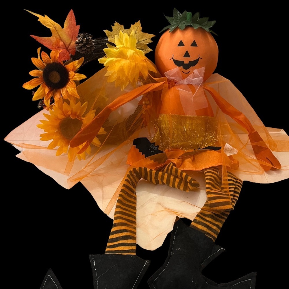 Pumpkin Scarecrow Halloween Decor, Halloween/Fall wreath